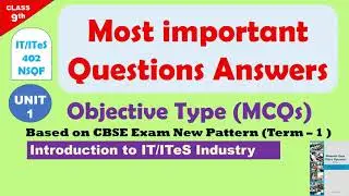 CLASS IX UNIT 1 Important Questions Objective type | IT 402