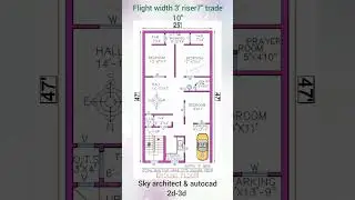 25'X47'HOUSE PLAN (3BHK) 1175 SQUARE FEET