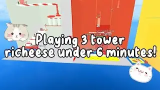 Playing 3 tower richeese under 6 minutes! || You should try it! || fiqaa !! || richeese tower