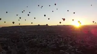 DRONE GÖRÜNTÜLERİ İLE KAPADOKYA'DA GÜN DOĞUMU