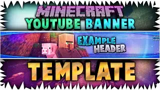 [FREE] Minecraft YouTube Banner Template! (.PSD) #2!
