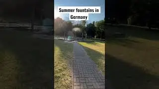 Fountains to escape the heat 🔥🔥#germany #summer #fountain #kidspark #heatwaves