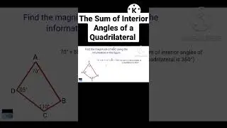How to find a value of interior angle of a quadrilateral 🤔😍👍 