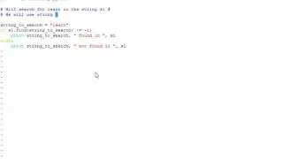 Program to search sub string in a string - Method1
