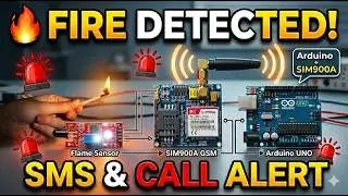 Fire Detected! SMS & Call Alert System using Arduino & GSM SIM900A | Arduimo Project Full Tutorial