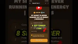 My Secret To Never Running Out Of Energy | MemeFi Video Code Today | Memegirls YouTube Video Code