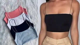 como hacer un TOP BASICO/ DIY CROP TOP