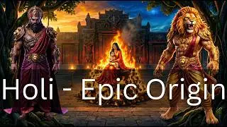 The EPIC Origins of Holi: Narsingh & Prahlaad | Bass Boosted Trance Narsimha Stotram | 4k 🎧 | ADKVI