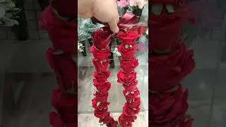 Necklace red rose 🌹#shorts #viralshorts #redrose #flowers #necklace #red #rose #gift #youtube #yt
