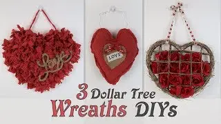 Dollar Tree Valentine Wreath DIY / Rustic Wreath DIY
