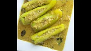 රසට මාළු මිරිස් පුරවා උයන හැටි Stuffed banana peppers curry