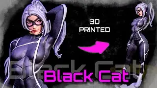 Meeeyow! That's a nice Black Cat! How to create contrast on a mostly black sculpture.