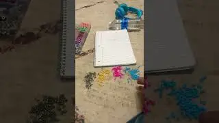 Organizing my leftover beads  from making a bracelet