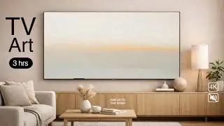 Minimal Warm Horizon - 4K TV Screensaver | 3 Hour Abstract Art Display