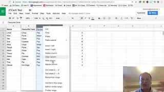 How insert a column in Google Sheets
