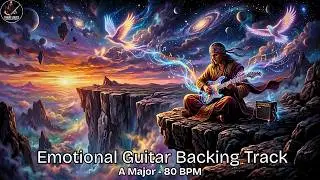 Emotional Guitar Backing Track | A Major (80 BPM)
