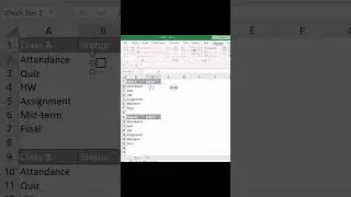 Insert check box in Excel