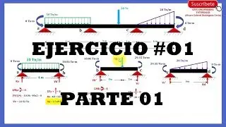 Método de los tres momentos (Ejer. #01) - Vigas HIPERESTÁTICAS(Parte1)