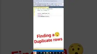 | SQL Query | SQL Interview Questions and Answers | How to find a duplicate Rows 🤔 | #sql