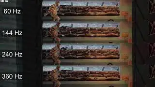 [Slow motion] 360 Hz vs 240 Hz vs 144 Hz vs 60 Hz - ASUS ROG Swift 360 Hz PG259QNR - Cod BOCW