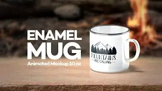 Enamel Mug Animated Mockup 10oz Presentation