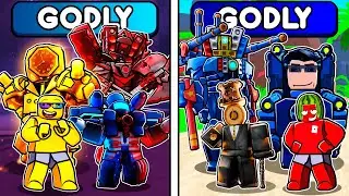 Using ONLY GODLY UNITS In Toilet Tower Defense