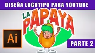 Diseña logotipo para  youtube en Illustrator parte 2 texto