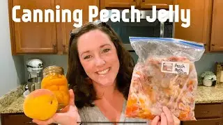 Learn how to can peach jelly using peach peels and pits! 🍑