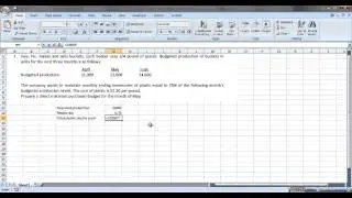 ACC 121 - Preparing a Materials Purchases Budget