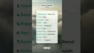School Vocabulary Words