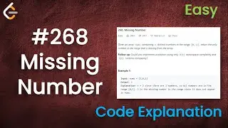 Missing Number | Live Coding with Explanation | Leetcode - 268