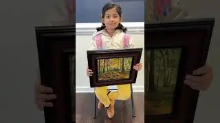My cute daughter joined me 🥰 #shorts #youtube #home #saatchiart #gallery #oilpaintingforsale