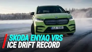 2023 Skoda Enyak iV vRS Sets 4.6-Mile Ice-Drift World Record