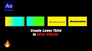 After Effects Tutorial🔥 Lower Third in AFTER EFFECTS✅