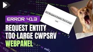 Error 413 Request Entity Too Large cwpsrv  Webpanel