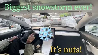Long ass Tesla winter drive