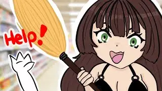 Two Vtubers run a Supermarket