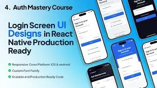 Login Screen Designs in React Native With Full Functionality Part -1| React Native Auth Mastery 4