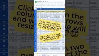 How to resize whole table in a few clicks 😲🤯