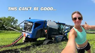 Big New Holland Stuck in the MUD