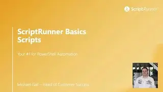 ScriptRunner Basics - Episode 3 - Scripts