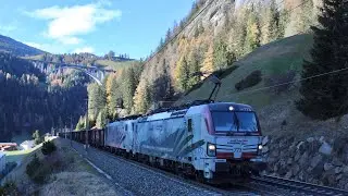 Trains in the Austrian Alps at St Jodok Am Brenner - 19/11/22