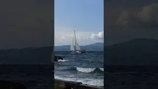 Sailing Boat & Amazing Waves #wavesounds #sailing