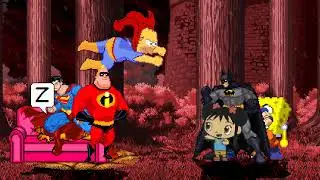 Team Mr  Incredible vs Team Kai-lan | MUGEN Request + Download Chars