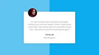 [Coding Tutorial] Card Testimonial UI - HTML+CSS