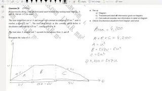 A-level Maths Mechanics: V-t graph 1