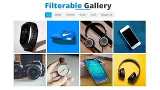Responsive Filterable Image Gallery Using HTML CSS & JavaScript | Portfolio Image Gallery