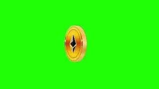 Ethereum | Cryptocurrency Green Screen | 3D Animation | Cryptocurrencies Stock Videos