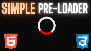 Simple Pre-loader With Only HTML And CSS | DiaWeb