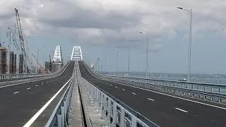 😱👀Шок! Крымский мост сносит ветром!😱👀